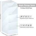 Clear 5-compartment Pen Holder For Desk  Office   Makeup  1 Pack 