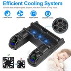 For Ps4 Fan Cooling Stand Cooler Station Dock Vertical Dual Controller Charger