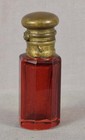 Antique Bohemian Ruby Red Glass Perfume Bottle
