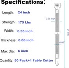 Honyear 24 Inch Cable Zip Ties Heavy Duty  with Wire Cable Cutters   Strong L