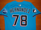 Miami Marlins Heriberto Hernandez 2025 Game Used Worn Jersey  tampa Bay Rays 