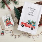 Dish Tea Towel Cotton Kitchen Canvas Towels 30 Inch Sq Christmas Trees Pack Of 2