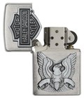 Zippo Harley Davidson Chrome Lighter With Emblem  200hd h284  New In Box