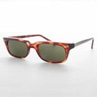 Slim Vintage Sunglasses Beatnik Low Profile Brown Tortoiseshell Frame  - Wilson