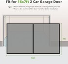 Magnetic Garage Door Screen 16 X 7ft For 2 Cars Heavy-duty Garage Net Fiberglass