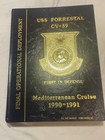 Set Of 2 Uss Forrestal Cv-59 Mediterranean Cruise Navy Yearbooks    89-90      90-91