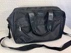 Black Faux Leather Jimmy Choo Parfums Duffel Travel Bag W  Strap