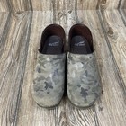 Dansko Professional Clogs Womens Size Eu 38 Us 7 5-8 Camo Suede Comfort Shoes