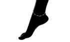 14k Yellow Gold Plated Oval Cut Lab Created Diamond Bezel Set Adjustable Anklet