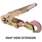 Ratchet Buckle With Snap Hook  Double Locking 10 000lb Towing 4 Pack Tie Down