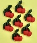 10 Cherry Fruit Cabochons Flat Back Resin Cherry Art Decoration Charm Craft 20mm