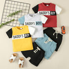 2pcs Kids Boys Outfit Set Short Sleeve T-shirt Top Shorts Toddler Summer Clothes