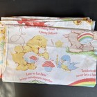 Vintage 80   s Care Bear Twin Bed Sheet Set One Fitted One Flat Sears Made Usa