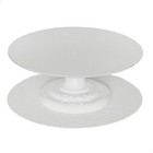 Ateco Cast Iron And Non-slip Pad Cake Stand  12 Inch  White
