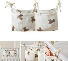 Baby Crib Organizer Hanging Storage Bag Multi-pocket For Diapers Bottles Toys