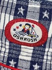 Oshkosh Bgosh Baby Overalls 3 6 Mo Navy White Plaid Stars Cotton Vintage Style
