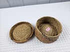 Tarahumara Indian Pine Needle Single Weave Basket Native Handmade Vintage Decor