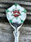 Vintage Spoon England Enamel Flower 925 Sterling Silver Collectible Souvenir 13g