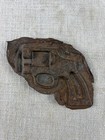 Antique Cast Iron Revolver Pistol Mold Rustic