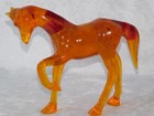 Vintage Chinese Carved Baltic Amber Colt Horse Figurine 7 3 4  367 Grams