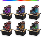 Tabletop Fountain 4 Level Small Waterfall Fountain Indoor Relaxing Water Feature