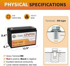 12v 100ah Lifepo4 Deep Cycle Lithium Rechargeable Battery For Rv Solar System