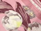 Lovely 1930s Tulip Floral Knubby Textiure Barkcloth Fabric Vat Colors Nos 44x72