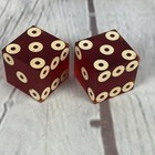 Mapes Hotel Reno Casino Dice Matching Set Of Two Vintage Souvenir Red Birdseye