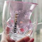Starbucks Pink Sakura Season-6oz Limited Edition Cat Claw Double-layer Glass Cup