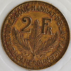 1924 Cameroon French Colonial 2 Francs Km  3 Aluminium-bronze Scarce Coin