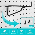 Pegboard Shelf Hooks 8pack 8 black Metal Utility Set 1 4 Inch Organizer