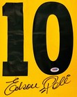 Pele Signed Brazil Soccer Jersey Full Name W  Edson Psa Dna Coa
