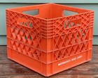 Matanuska Maid Dairy Alaska - Orange Plastic - Vintage Milk Crate - Closed Dairy
