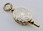 A Rare Antique Victorian Silver Gilt Double Opening Photograph Pocket Watch Key