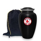 Boston Red Sox Baseball Style Cremation Black Urn Adult Human Ashes Urns W bag