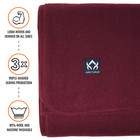 Arcturus Wool Blanket - 4 5 Lbs  Warm  Washable  64  X 88   wine 