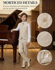 Boy s Suits 4 Piece Formal Suit For Kids Tuxedo Wedding Vest Pants With Tie     
