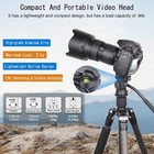 Camera Fluid Video Head Pan Tilt Tripod Head With Detachable Handle For Shooting
