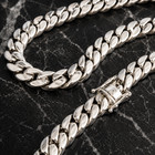Silver Miami Cuban Link Chain 10 Mm Handmade D_lux Jewelers