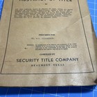 Abstract Of Title Beaumont Texas 1959 290 Pages Security Title Company
