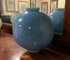 Antique Robins Egg Blue Milk Glass Lightning Rod Ball 5 5 