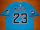 Miami Marlins Max Meyer Game Issued Un Worn 2025 Alternate Jersey With Mlb Holo