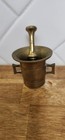 Vintage Mortar   Pestle Heavy Solid Brass Pharmacy Apothecary 2    Tall