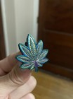 Pot Leaf Pin Marijuana Hat Pin 3d Cannabis Enamel Lapel Pin Anodized