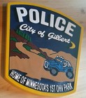 Police Gilbert 3d Routed Plaque Wood Patch Sign Custom