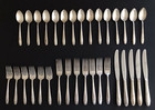 Wallace Brothers Silver Plate Aa Sharon Silverware 33 Piece Set Flatware