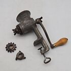 Vintage Universal No 2 Meat Food Grinder Chopper W  3 Blades Complete