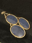 Large Antique French Gilt Bronze Triple Oval Image Hanging Frame-327e