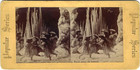 Antique Photo Stereoview anthropomorphic Dolls Dancing revels Among The Icebergs