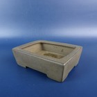 Japanese Bonsai Pot Mino Kenzan Unglazed Rectangular Pot-bp266